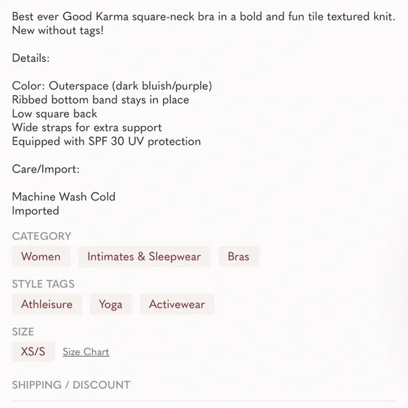 NWOT FP Movement Good Karma Tile Textured Square Neck - Picture 14 of 15